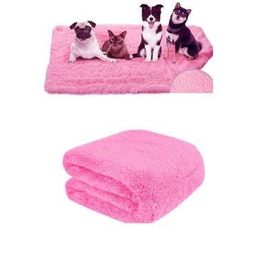 Bundera Peluş Evcil Kedi Minderi Kedi Kulübesi Matı Örtüsü 60x90 cm Pembe Kedi Köpek Batağı Battaniyesi