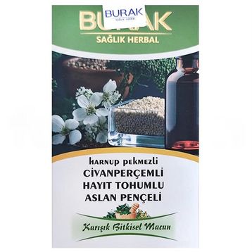 Burak Sağlık 420 gr Harnup Pekmezli Civanperçemli Hayıt Tohumlu Aslan Pençeli Karışık Bitkisel Macun
