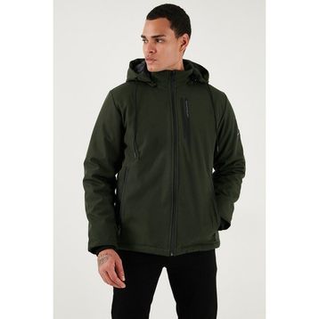 Buratti 497ALBERT - Haki Regular Fit Çıkarılabilir Kapüşonlu Erkek Mont