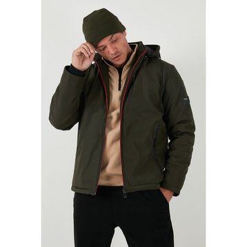 Buratti 497ALBERT - Haki Regular Fit Çıkarılabilir Kapüşonlu Erkek Mont