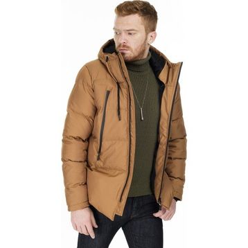 Buratti 5717101 Taba Slim Fit Kapüşonlu Erkek Mont