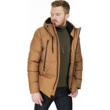 Buratti 5717101 Taba Slim Fit Kapüşonlu Erkek Mont