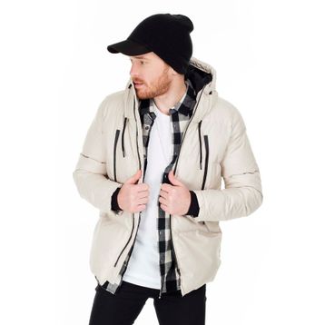 Buratti 5717101 Taş Slim Fit Kapüşonlu Erkek Mont