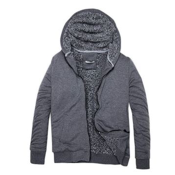 Buratti 575708 Antrasit İçi Kürklü Kapüşonlu Sweatshirt Erkek Mont