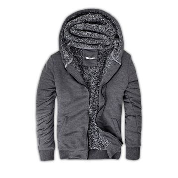 Buratti 575708 Antrasit İçi Kürklü Kapüşonlu Sweatshirt Erkek Mont