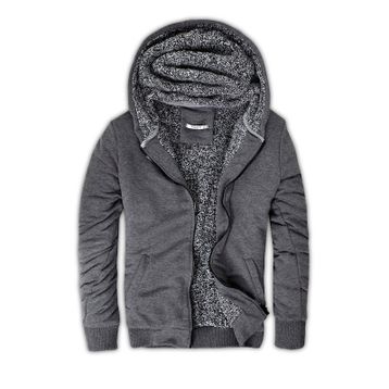 Buratti 575708 Antrasit İçi Kürklü Kapüşonlu Sweatshirt Erkek Mont