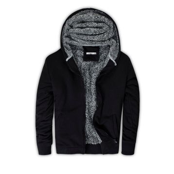 Buratti 575708 Siyah İçi Kürklü Kapüşonlu Sweatshirt Erkek Mont