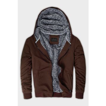Buratti 575708 Siyah İçi Kürklü Kapüşonlu Sweatshirt Erkek Mont