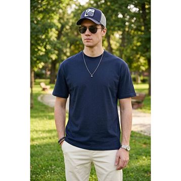Buratti 5905446 Pamuklu Relaxed Fit Sıfır Yaka Erkek Tişört