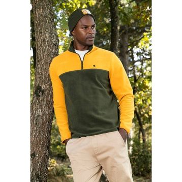 Buratti 5906016 Hardal Regular Fit Fermuarlı Dik Yaka Kışlık Şardonlu Erkek Polar