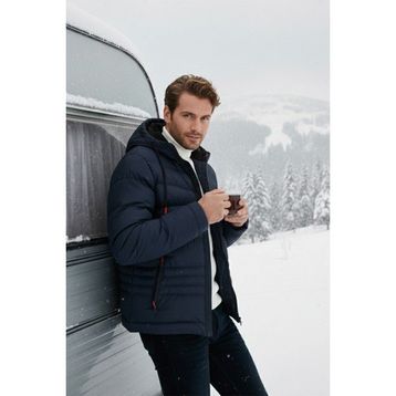 Buratti 6490001 - Lacivert Kapüşonlu Fermuarlı Cepli Slim Fit Mont Erkek Mont