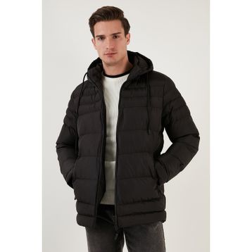 Buratti 649005 - Taş Su Itici Slim Fit Soğuğa ve Rüzgara Dayanıklı Kapüşonlu Şişme Erkek Mont