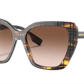 Burberry 4366 398113 55 Kadın Kahve Çekik Çerçeve Güneş Gözlüğü