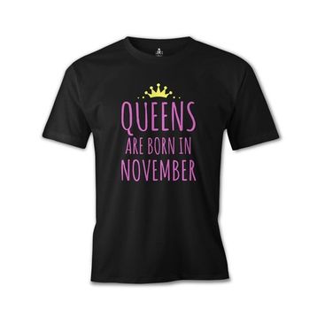 Burç November Queens Siyah Erkek T-Shirt