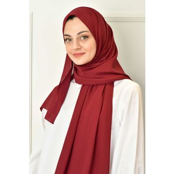 Burden İpek DÜZ ŞİFON Bordo ŞAL