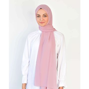 Burden İpek DÜZ ŞİFON Pudra ŞAL