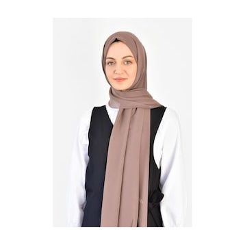 Burden İpek Düz Şifon Vizon Şal