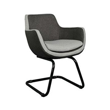 Bürocci 2244J1110 Comfort İki Ton Gri Kumaş Siyah Metal Ayaklı Misafir Koltuğu