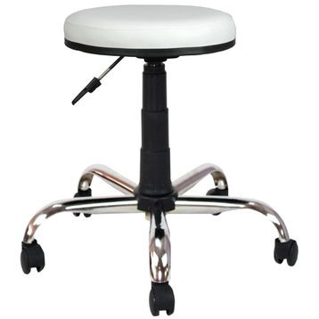 Bürocci 2999D0109 Beyaz Metal Ayaklı Tabure