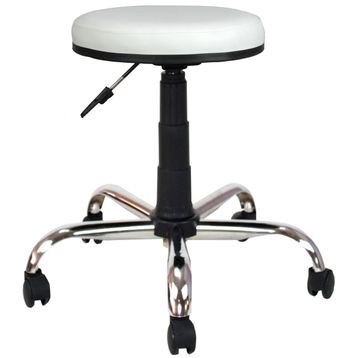 Bürocci 2999D0109 Beyaz Metal Ayaklı Tabure