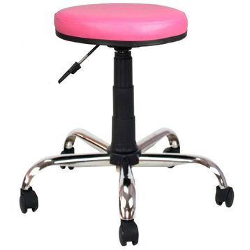 Bürocci 2999D0120 Pembe Metal Ayaklı Tabure