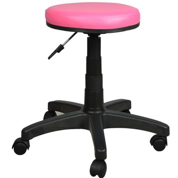 Bürocci 2999G0120 Pembe Plastik Ayaklı Yüksek Tabure