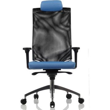 Bürosit File 9 Başlıklı Alüminyum Siyah Yönetici Koltuğu