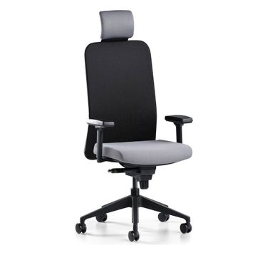 Bürotime Comfy Başlıklı Siyah Antrasit Çalışma Koltuğu