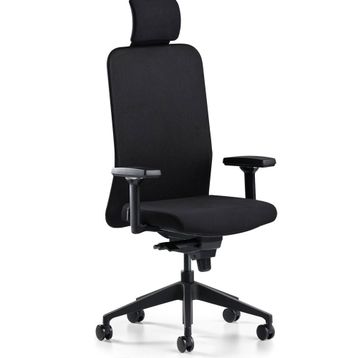 Bürotime Comfy Başlıklı Siyah Çalışma Koltuğu