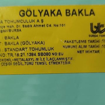 Bursa Tohum 250 gr Gölyaka Bakla Tohumu