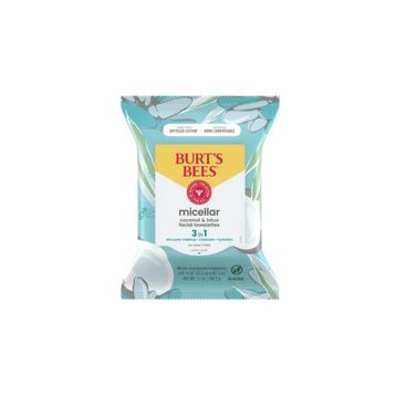 Burt's Bees Micellar Facial Towelettes With Coconut and Lotus Hindistan Cevizli ve Lotuslu Tüm Cilt Tipleri İçin %99 30 Adet 144.5 gr Doğal Kökenli Yüz Temizleme Mendili