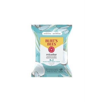 Burt's Bees Micellar Facial Towelettes With Coconut and Lotus Hindistan Cevizli ve Lotuslu Tüm Cilt Tipleri İçin %99 30 Adet 144.5 gr Doğal Kökenli Yüz Temizleme Mendili