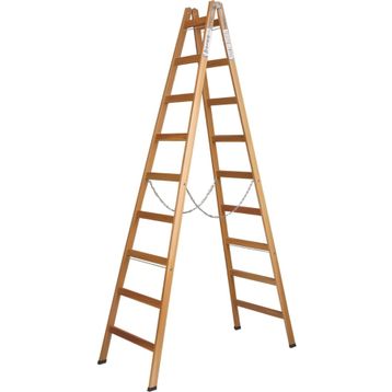 Buse A Tipi 290 cm 9 Basamak Ahşap Boyacı Merdiven