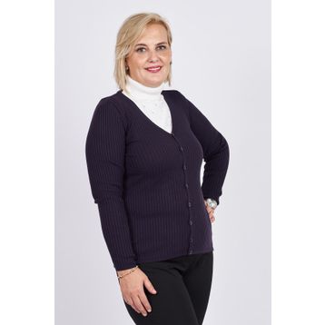 Büşra 3997258 Mürdüm Kadın Hırka