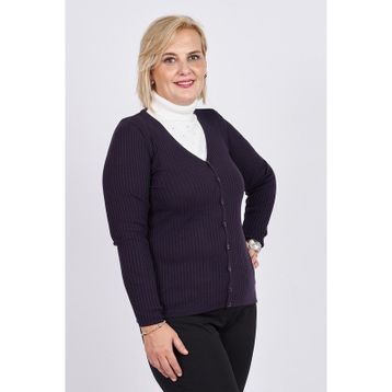 Büşra 3997258 Mürdüm Kadın Hırka