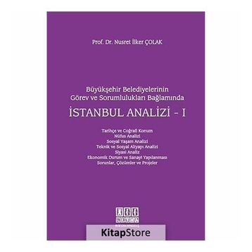 Büyükşehir Belediyelerinin Görev ve Sorumlulukları Bağlamında İstanbul Analizi - 1 - Nusret İlker Çolak