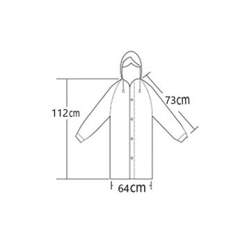 By Marine BYMMRC881R04 Lacivert Kapüşonlu Çıtçıtlı Eva Unisex Yağmurluk