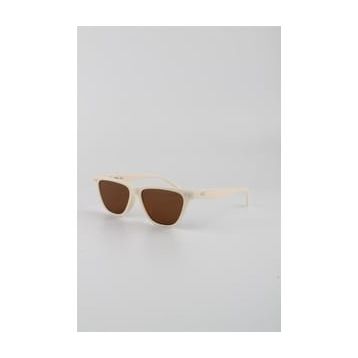 By Marine G24FT1061R05 Krem UV400 Filtre Kadın Güneş Gözlüğü