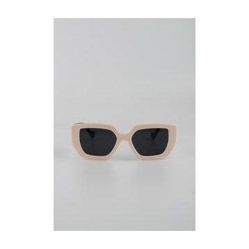 By Marine G24FT1253R06 Krem UV400 Filtre Kadın Güneş Gözlüğü