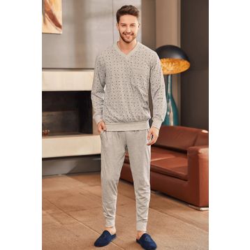 By Mecit 2757 Gri Erkek Pijama Takımı