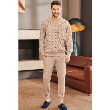 By Mecit 2757 Kahverengi Erkek Pijama Takımı