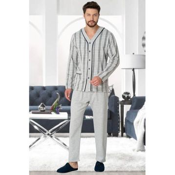 By Mecit 2767 Gri Erkek Pijama Takımı