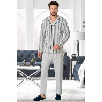 By Mecit 2767 Gri Erkek Pijama Takımı
