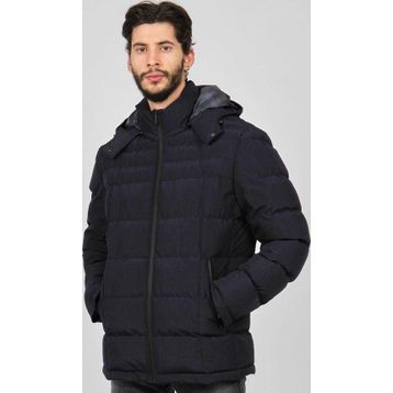 By Serco 0622620 Lacivert Erkek Cep Detaylı Kapüşonlu Mont
