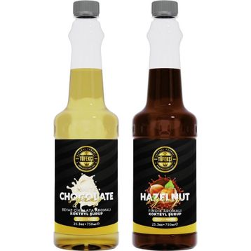 By Tüfekçi 2x750 ml Fındık + Beyaz Çikolata Aromalı Şurup