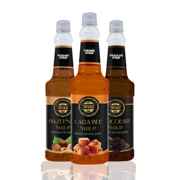 By Tüfekçi 3x750 ml Karamel Çikolata Fındık Şurubu