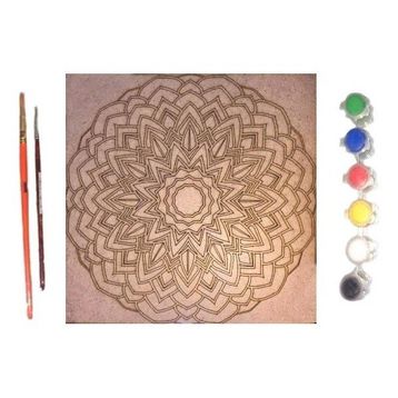 By Yada Mandala Desen Ahşap Boyama Seti