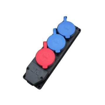 Byes BY10-310 2 Adet 1x16 A 1 Adet 3x25 A Kauçuk 3'lü Grup Priz