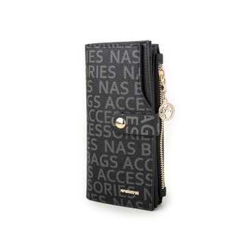 Byhakan NSC-006 Yazılı Siyah Kadın Cüzdan