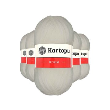 Byline Ekru K013 5 Adet Kristal Çift Katlı El Örgü Lif İpi